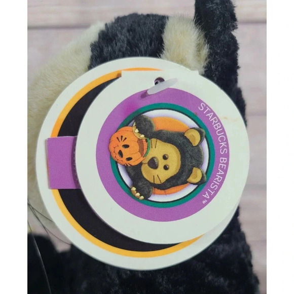 Starbucks 22nd Edition Halloween Bearista Bear Black Cat 10" 2002 FLAW - Picture 5 of 7